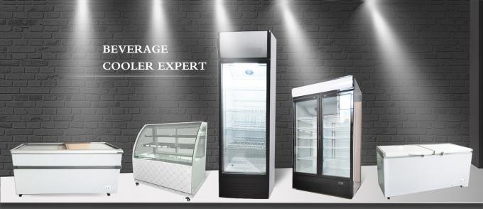 Vertikale Kühlvitrine aufrechter Getränkeanzeigenkühlschrank einzelner Glastür für gewerbliche Nutzung